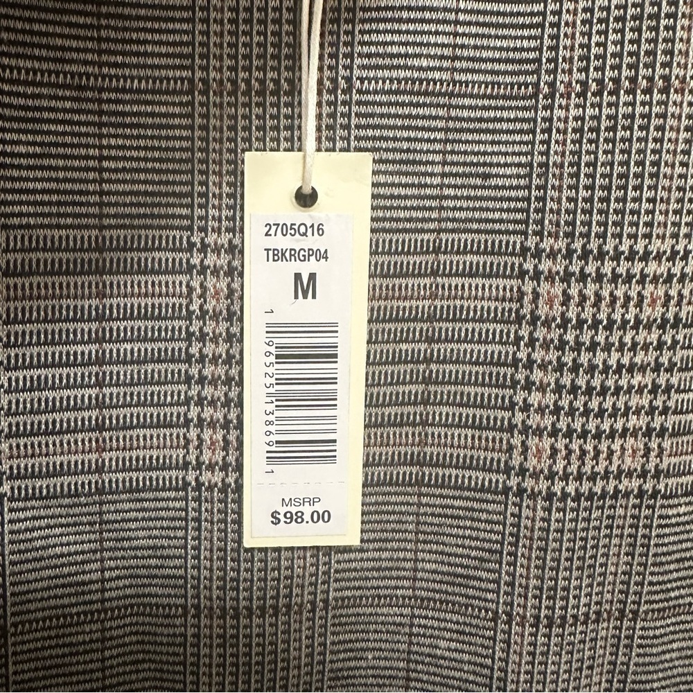 Max Studio Women’s Houndstooth Plaid Pull On Skirt Stretch Size Medium - Picture 3 of 8